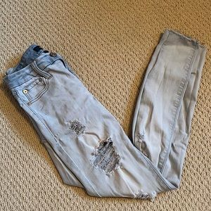 Aeropostale Light Blue Distressed Jeggings